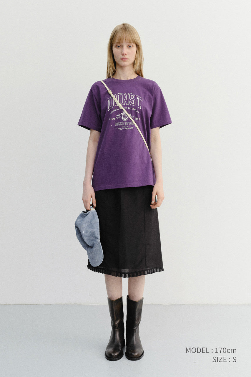 Dunst Unisex Cupid Arch Logo T-Shirt Deep Purple