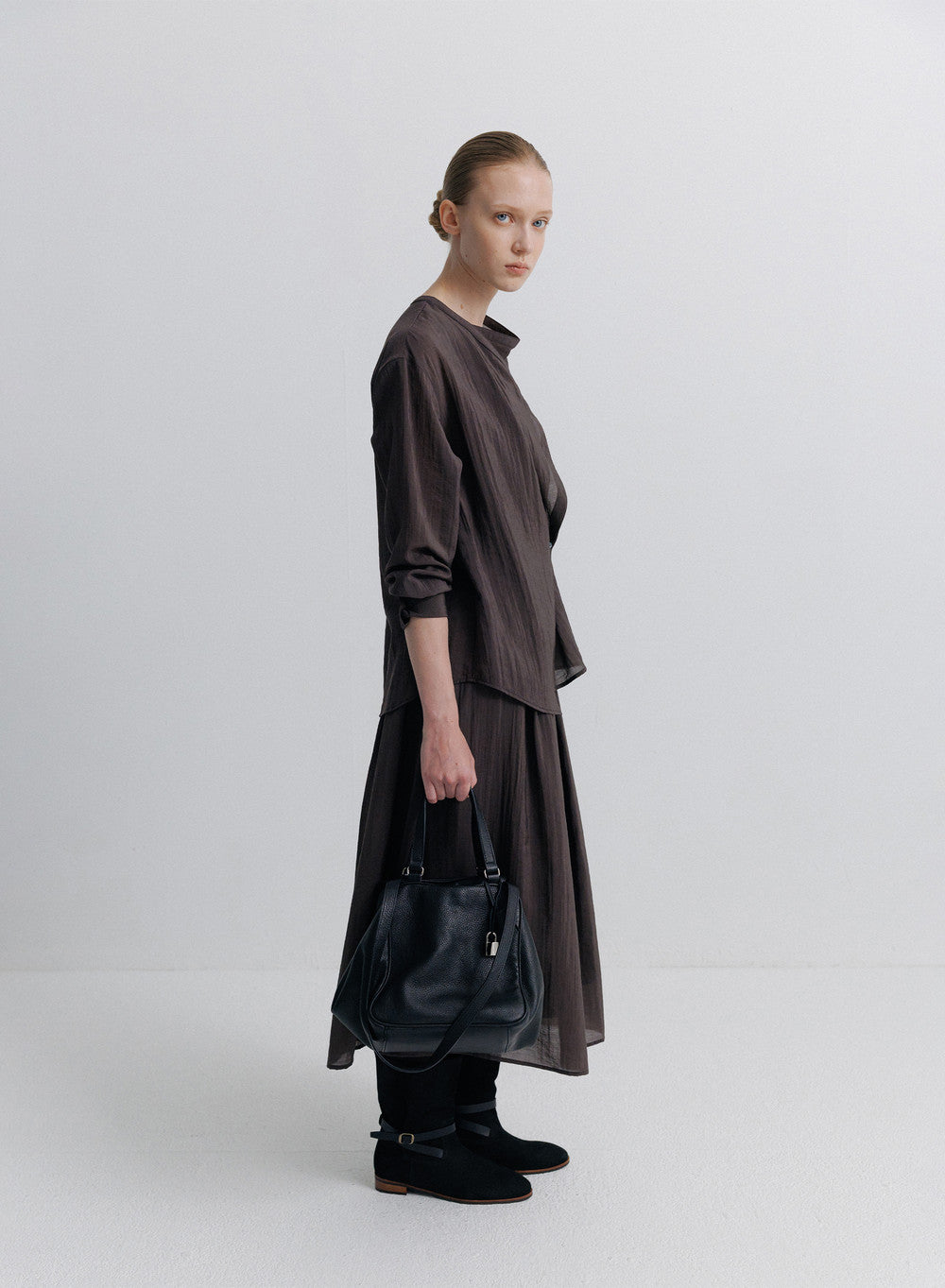 Kindersalmon Tuva Viscose Skirt Coal