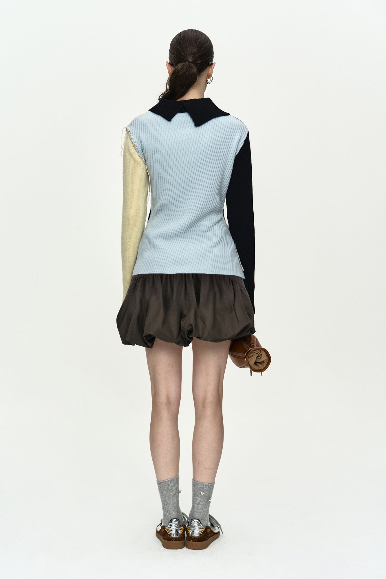 Andersson Bell Asymmetric Panel Collar Sweater