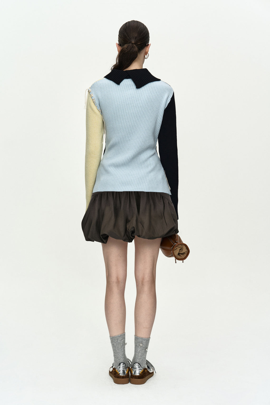 Andersson Bell Asymmetric Panel Collar Sweater