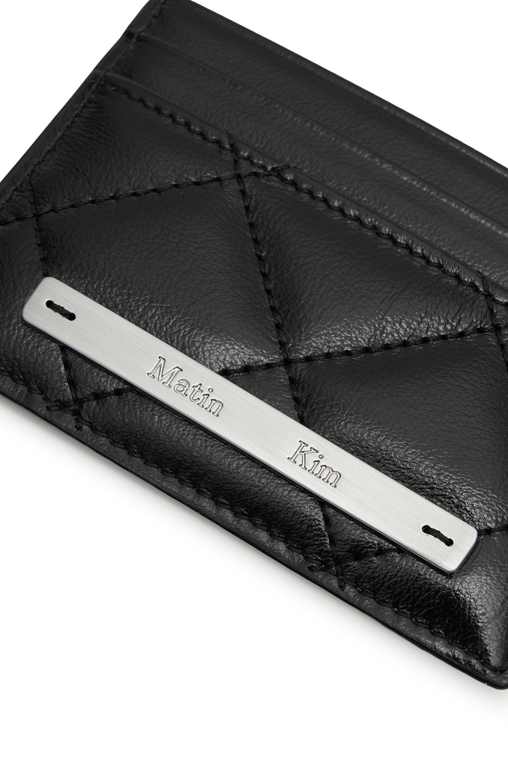 Matinkim Puff Quilt Card Wallet IN Black