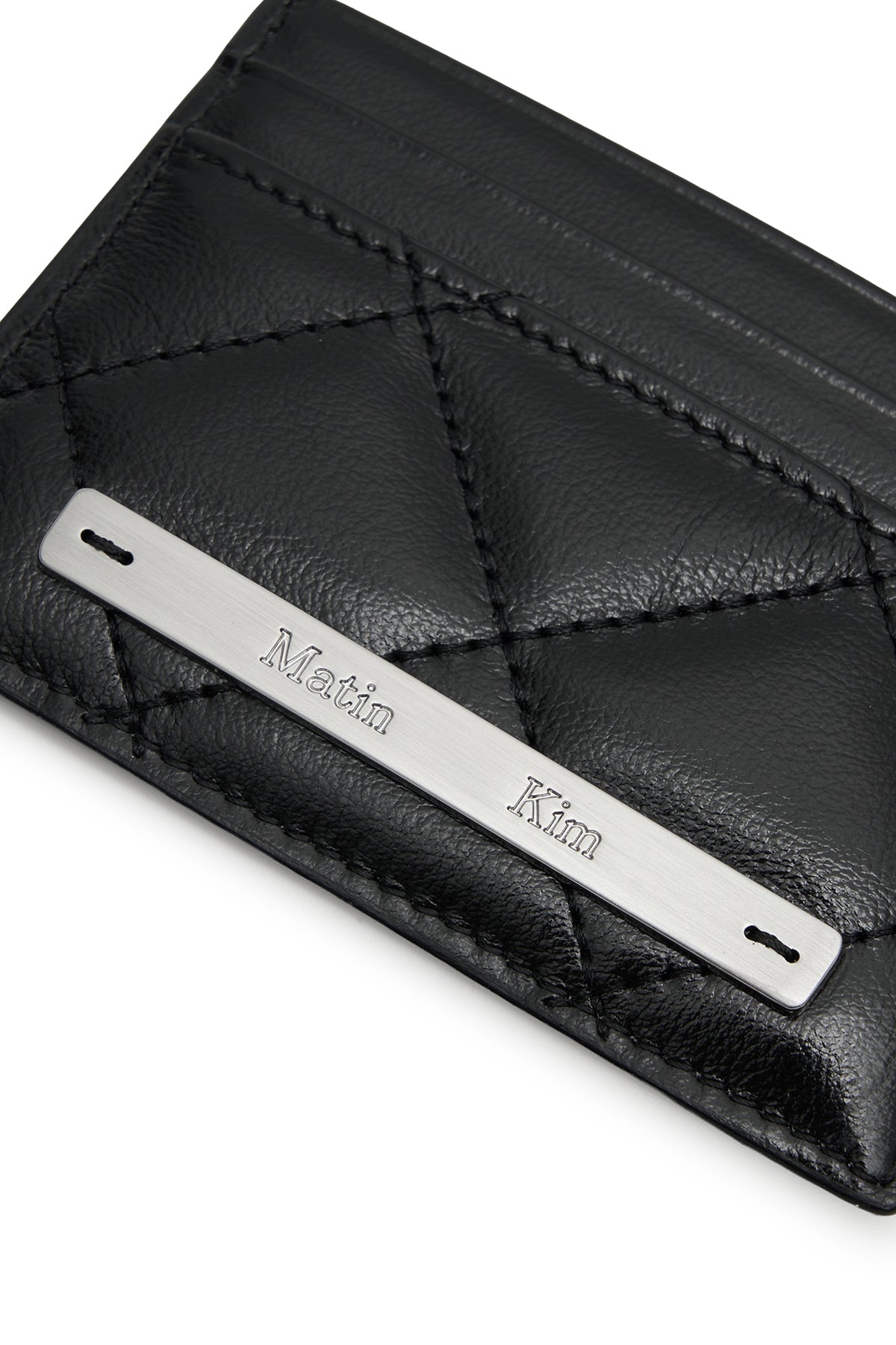 Matinkim Puff Quilt Card Wallet IN Black