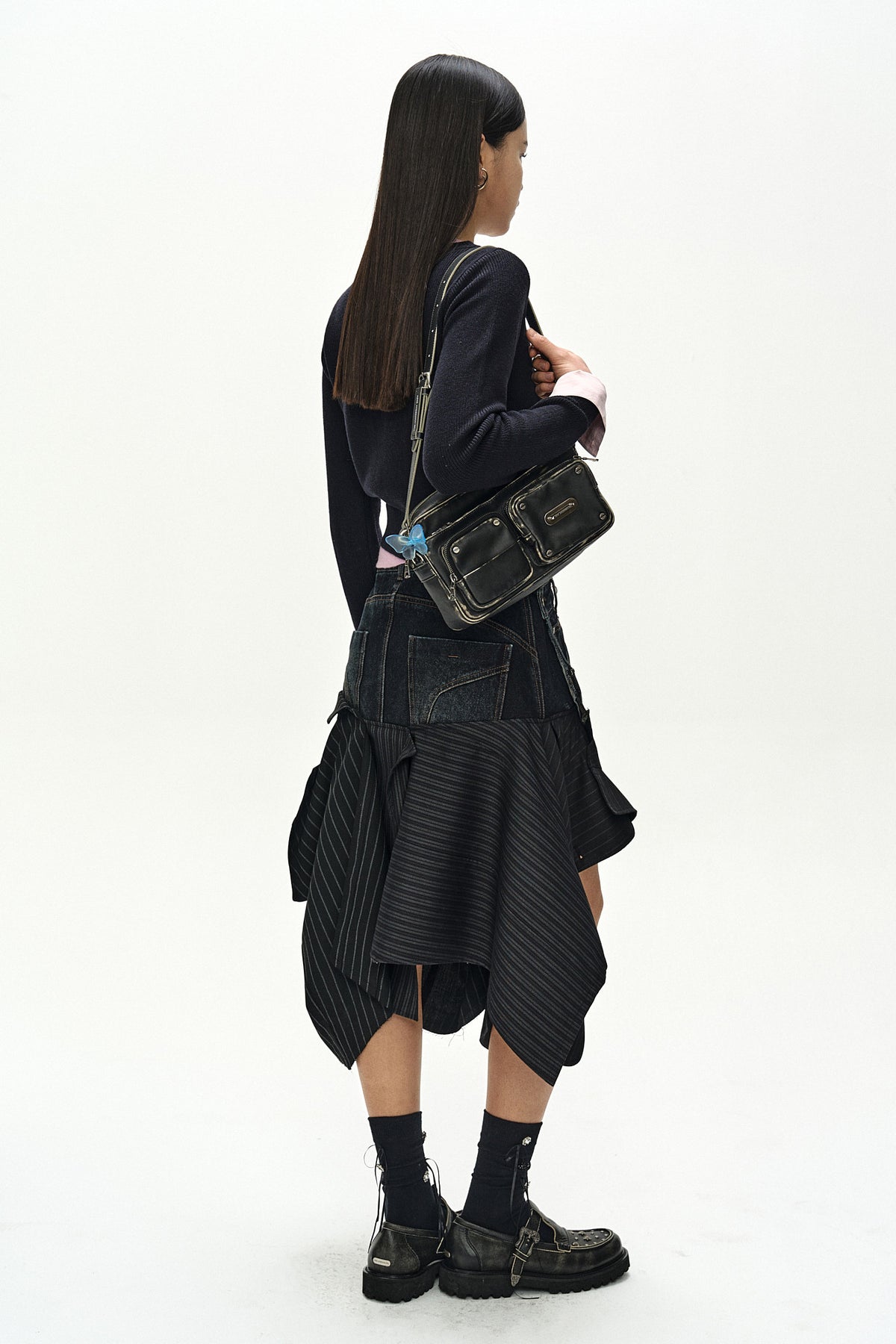 Andersson Bell Layered Shirt Cuff Knit Top