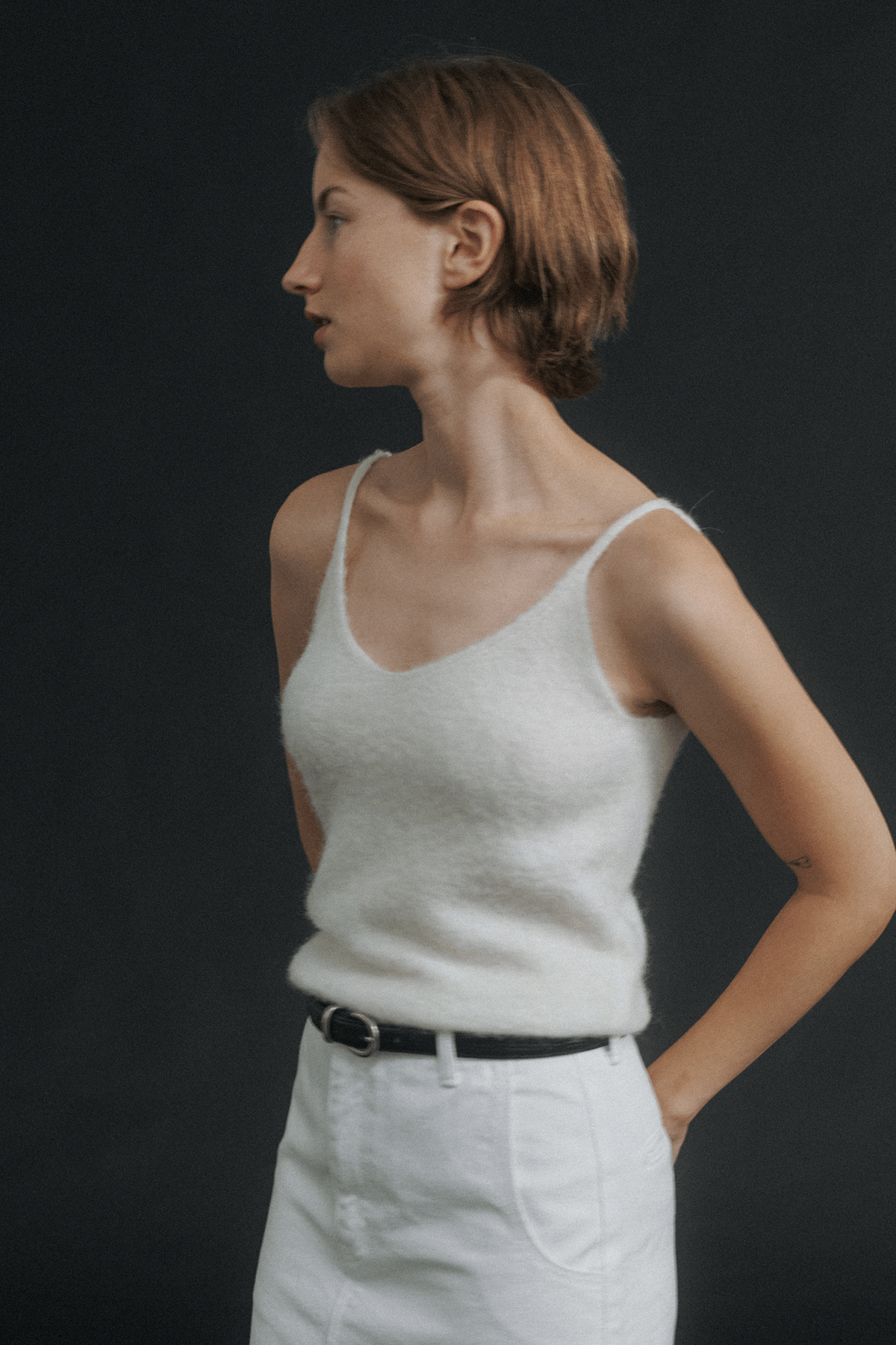 Nothing Written Kotte alpaca sleeveless knit (Ivory)