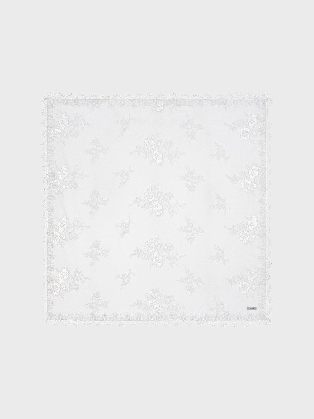 EENK Lace Detail White Scarf - White