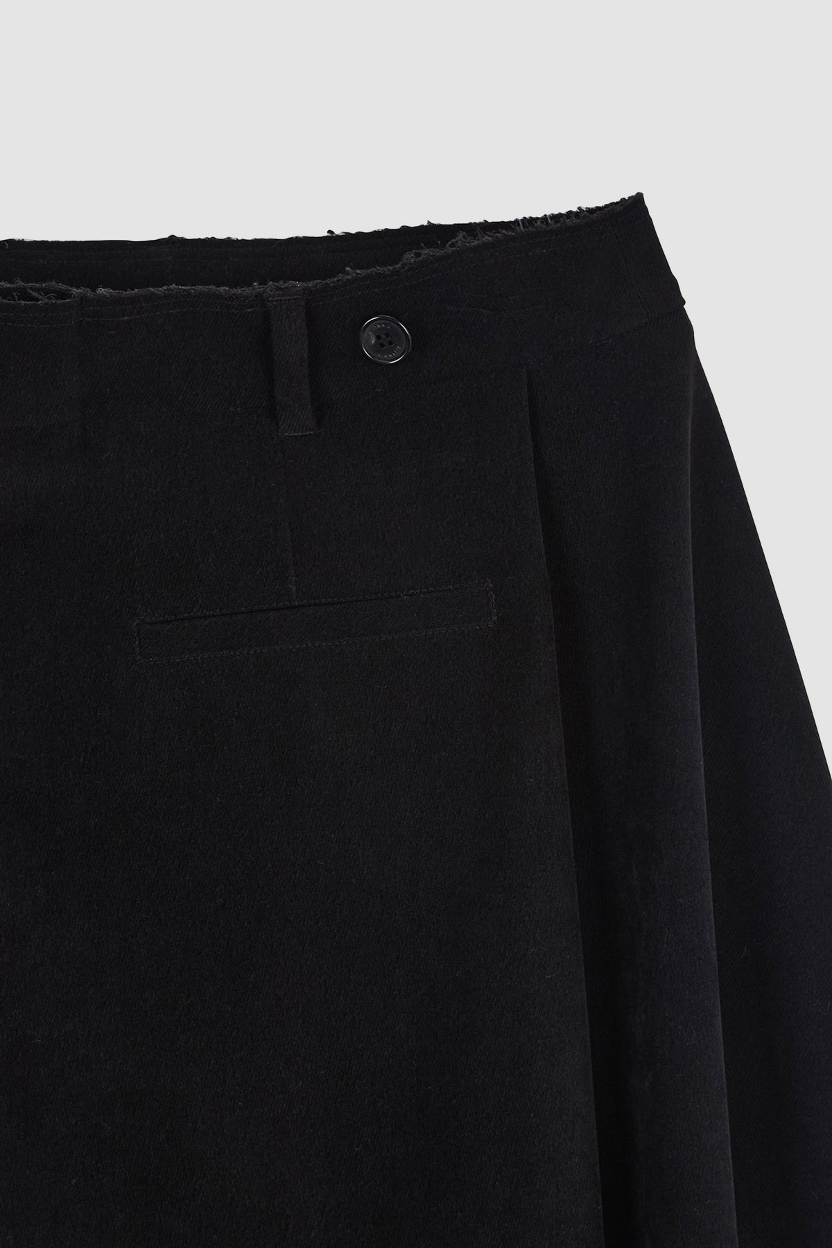 Matinkim Asymmetric Wrap Midi Skirt IN Black