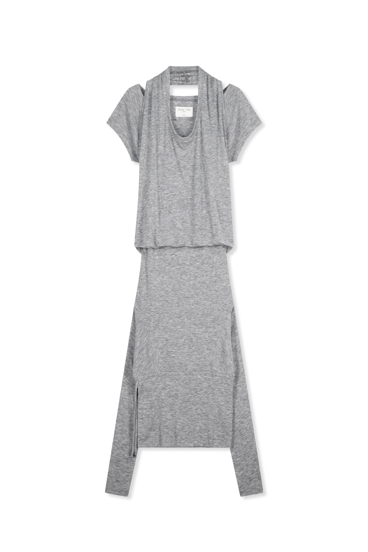 Matinkim Two Way Layered Jersey Dress IN Grey