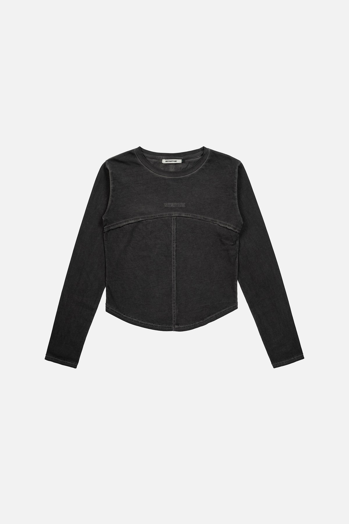 Instantfunk Pigment Cropped Tee - Charcoal