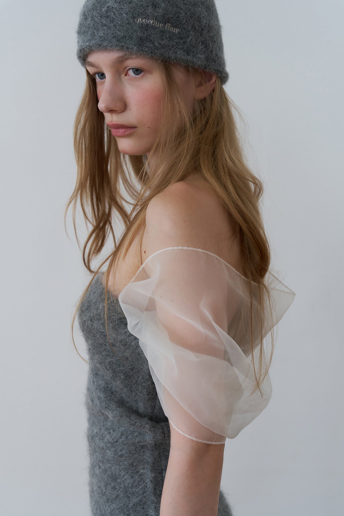 Overdueflair Sheer Organza Scarf Ivory