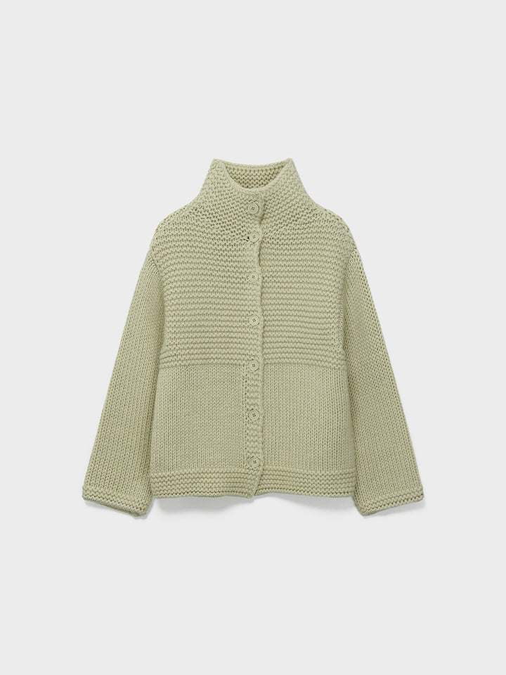 Low Classic Heavy Knit Cardigan Lime