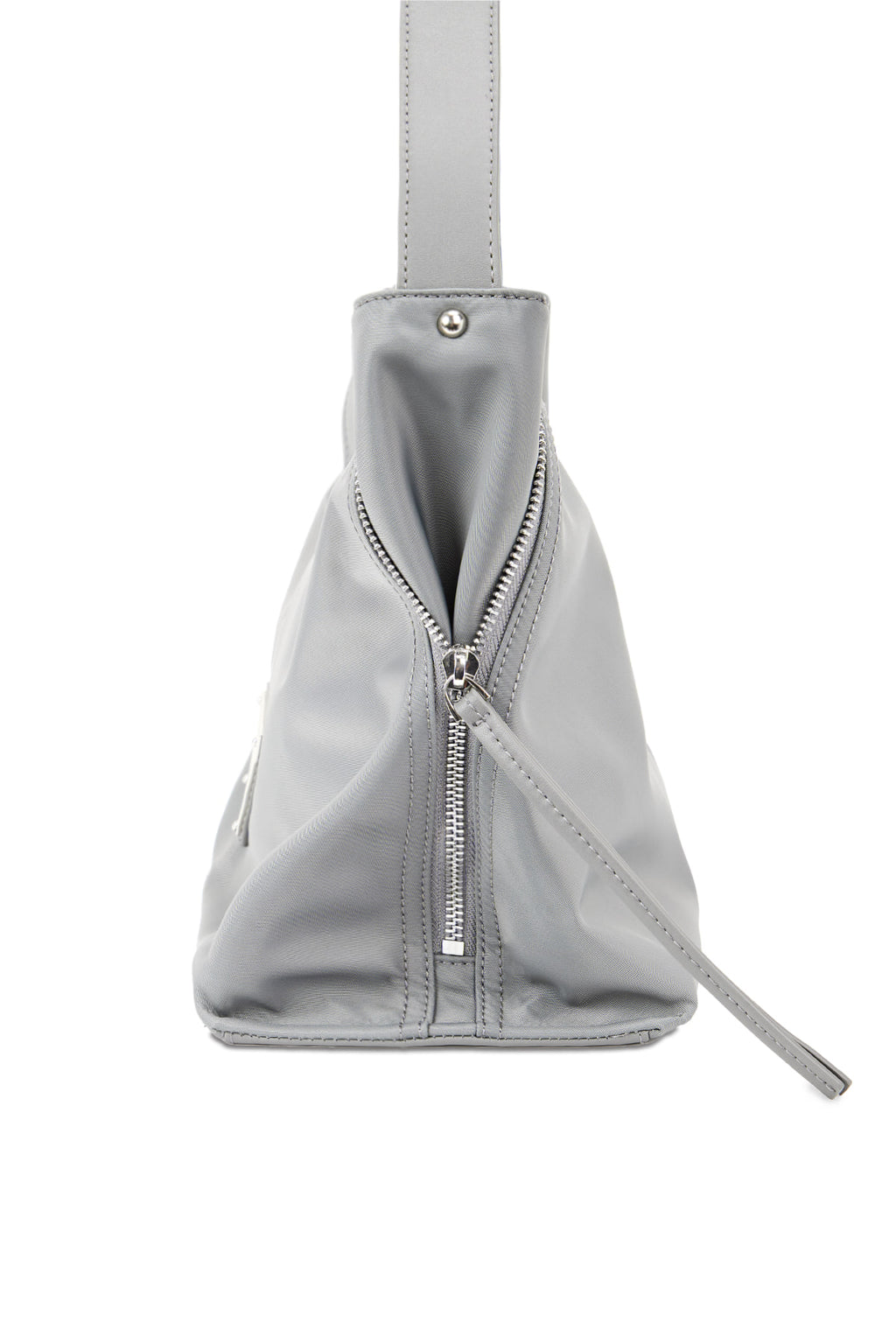 Matinkim Side Zipper Fabric Shoulder Bag IN Grey