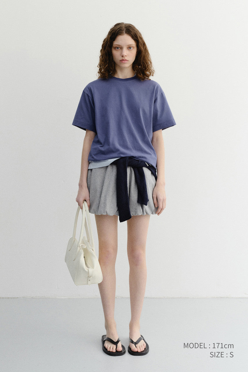 Dunst Unisex Essential Loose T-Shirt Washed Blue Navy
