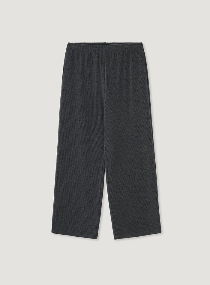 Mango Maniplease Soi Banding Pants Charcoal