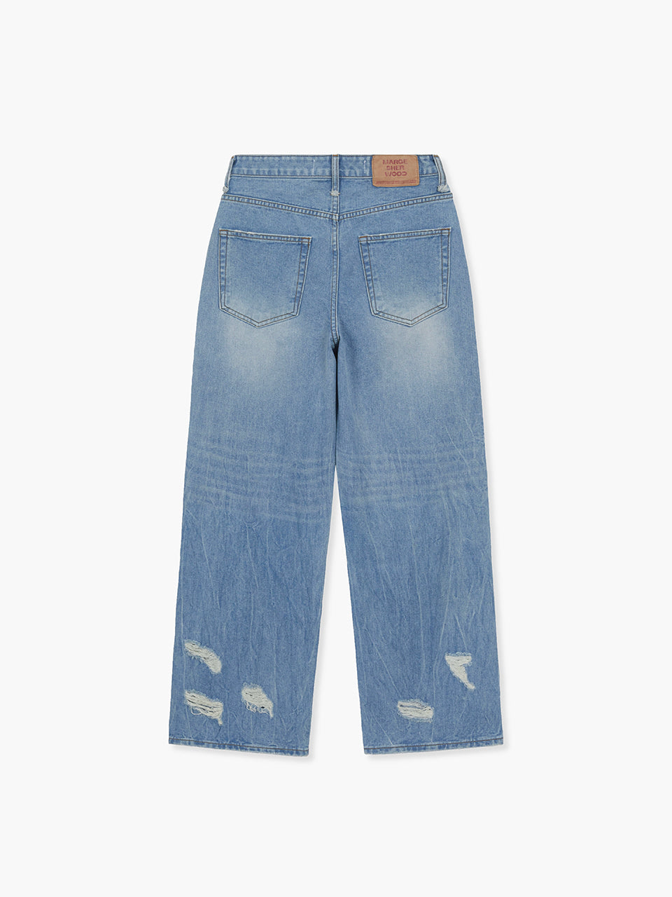 MARGESHERWOOD Wide Leg Wrinkle Jeans blue