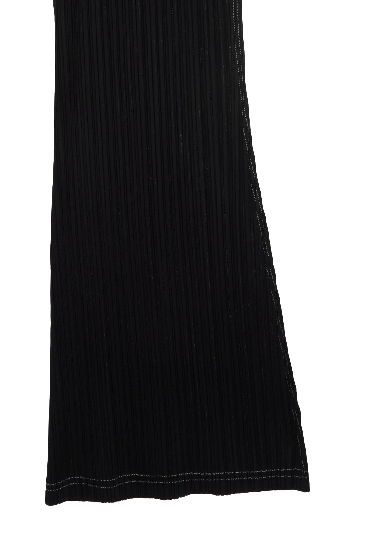[matinkim] PLEATS STITCH LAYERED PANTS IN BLACK