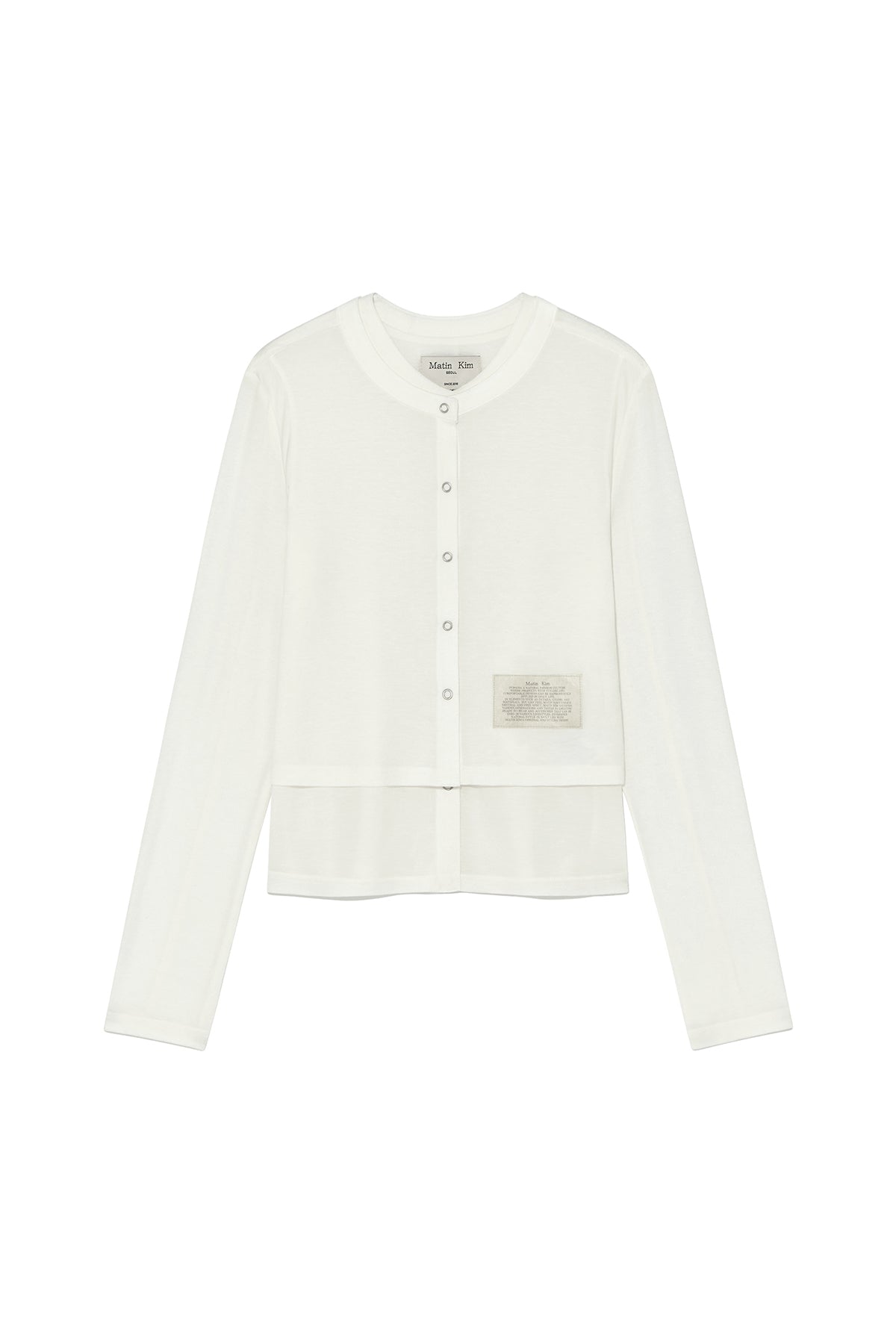 Matinkim Layered Snap Cardigan IN White