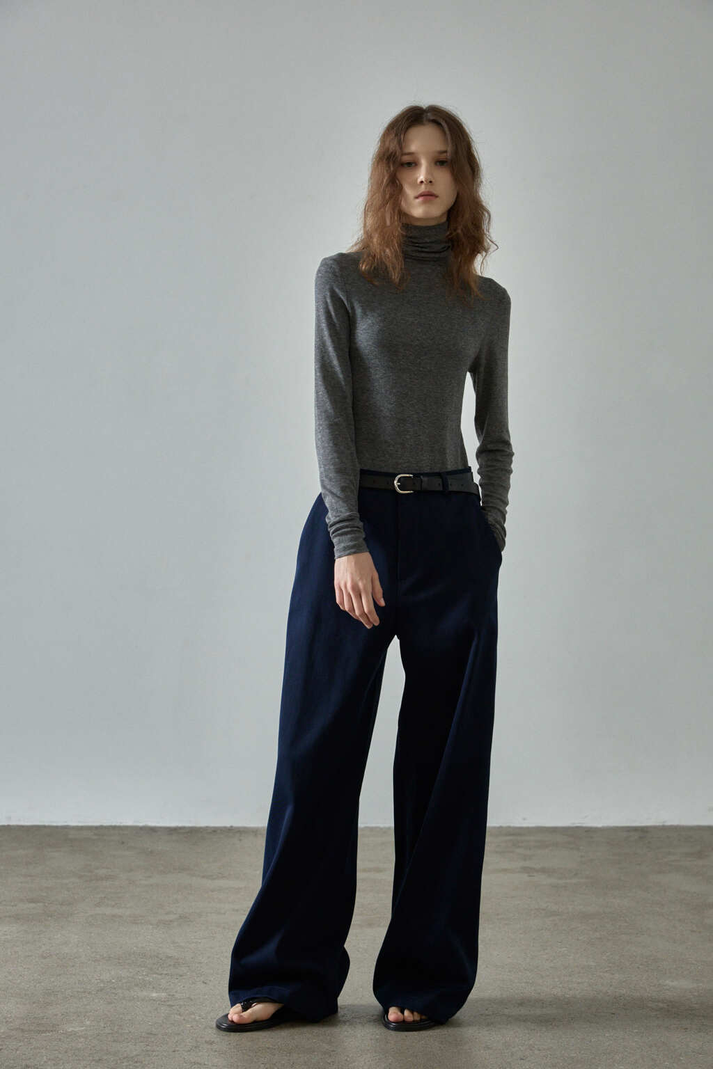 Facade Pattern Relaxed Cotton Pants navy