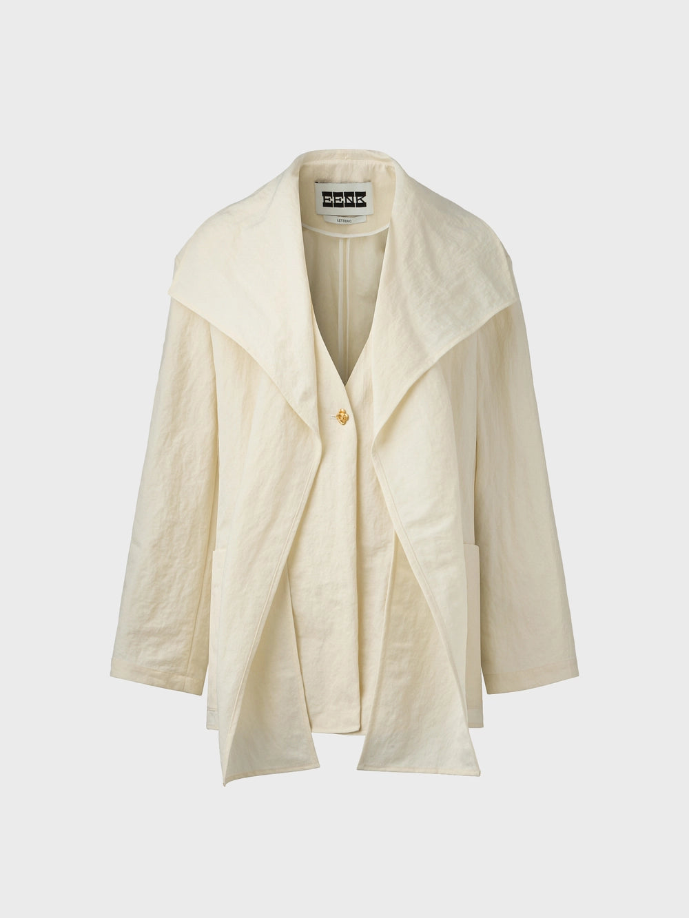 EENK Drape Collar Jacket - Ivory