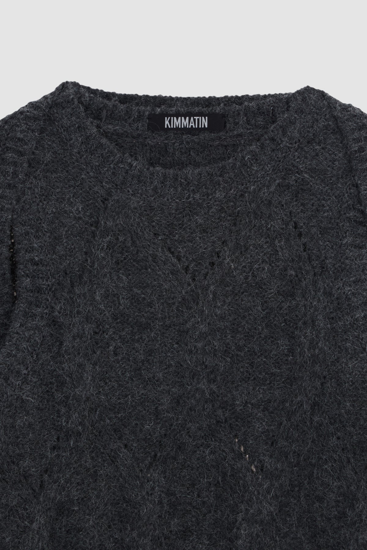 Matinkim Bolero Layered Cable Knit Pullover IN Charcoal