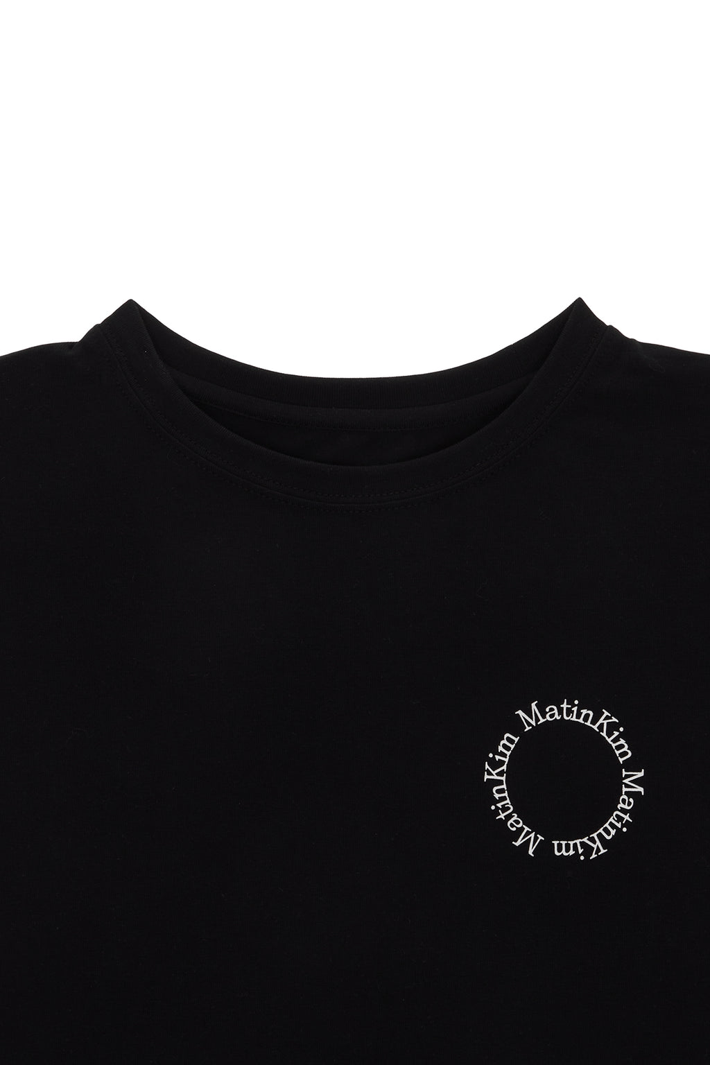 Matinkim Matin Kim Matin Circle Logo Crop Top IN Black