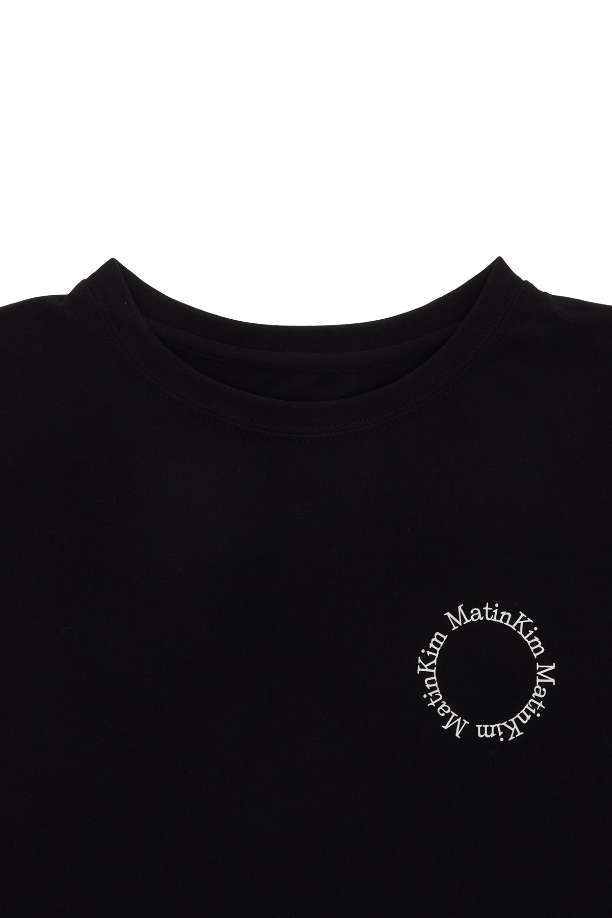 Matinkim Matin Kim Matin Circle Logo Crop Top IN Black