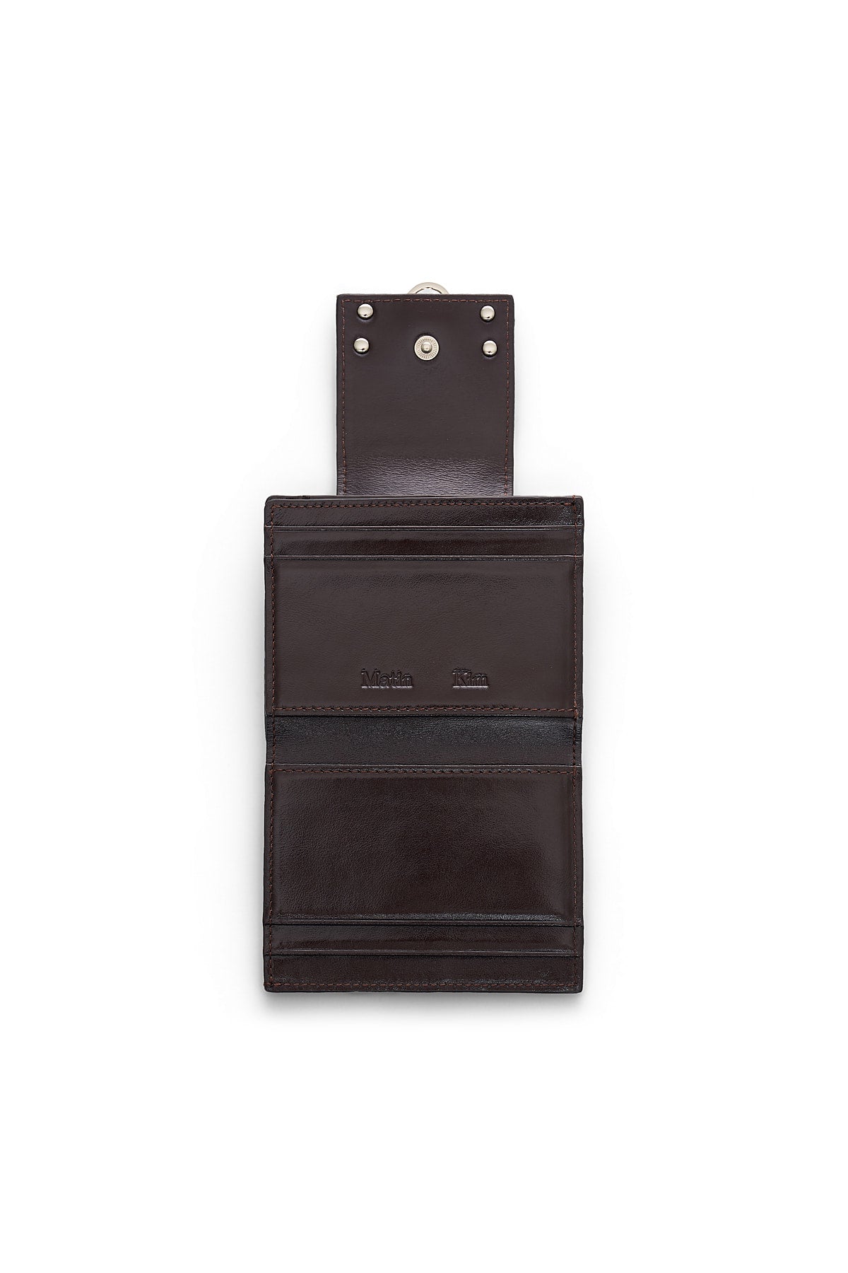 Matinkim Matin Arch Ring Flap Wallet IN Dark Brown