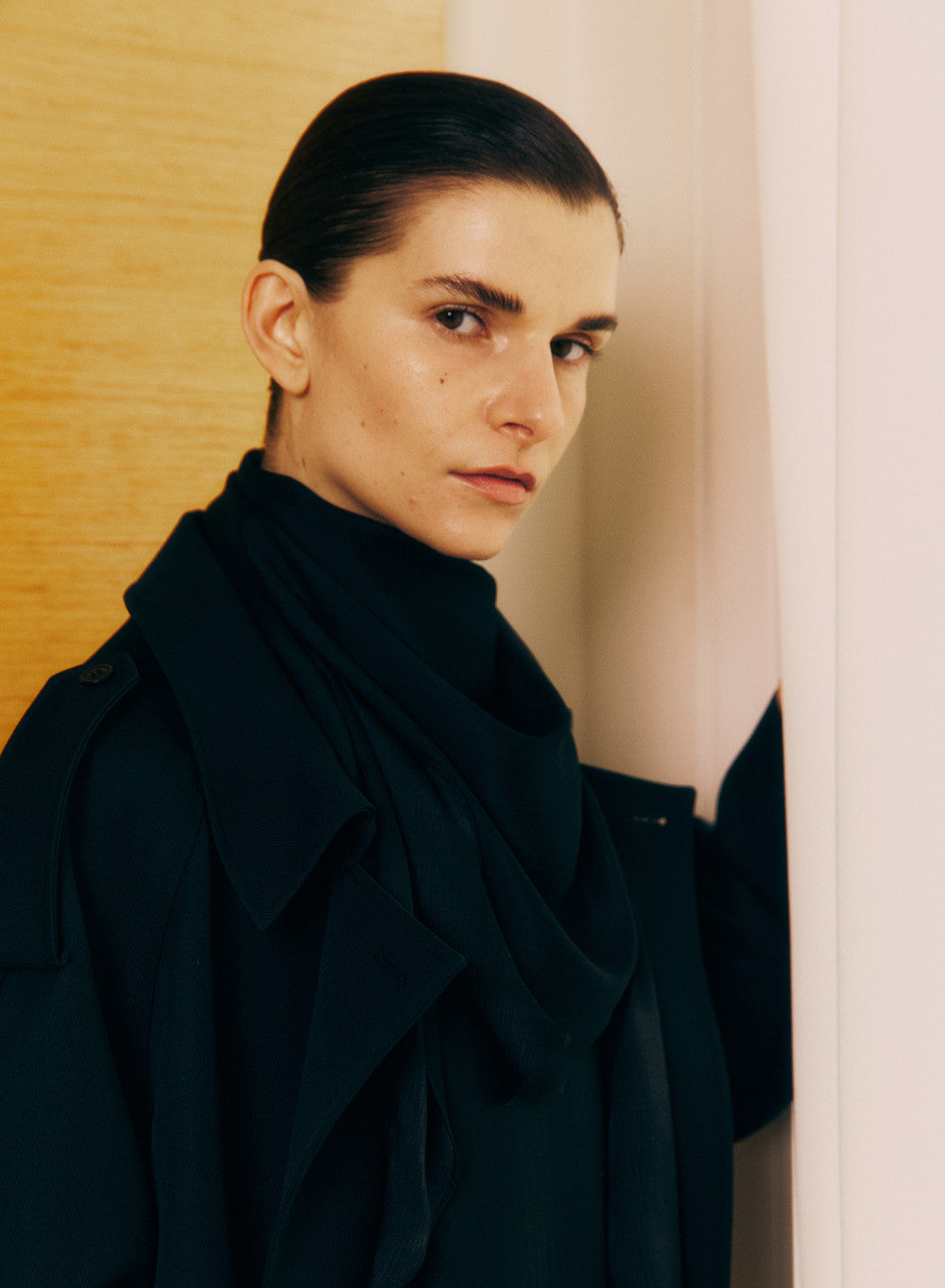 Kindersalmon Silk Scarf 09 Black