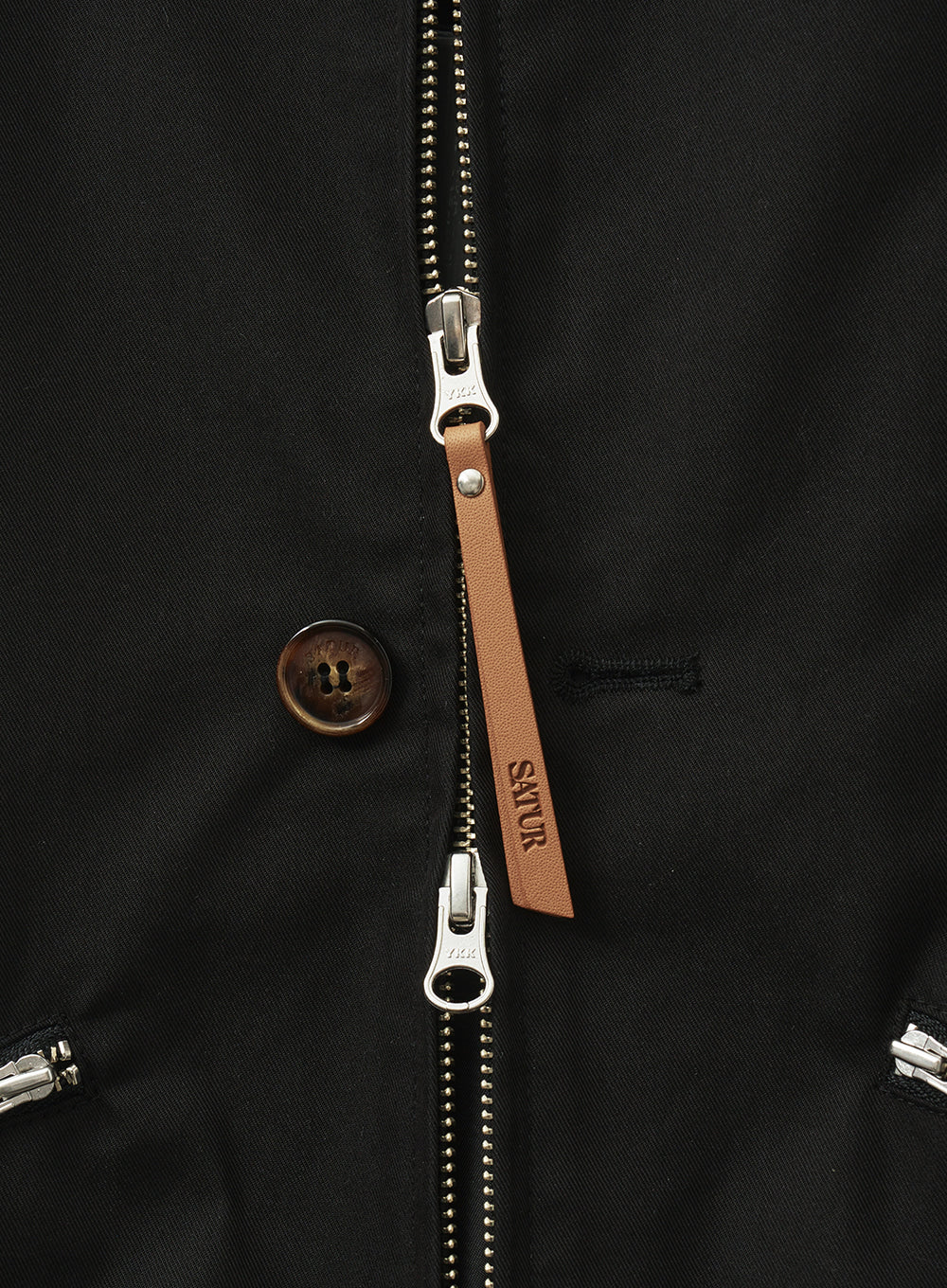 [satur] (W) Teo Cotton Collar Short Jacket - Resort Black