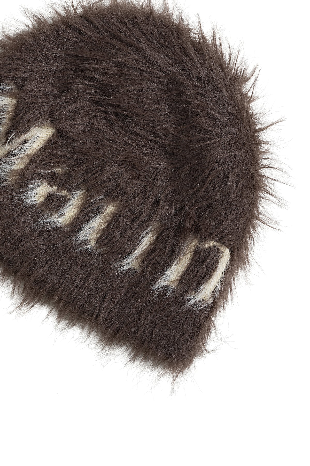 Matinkim Matin Hairy Knit Beanie IN Brown