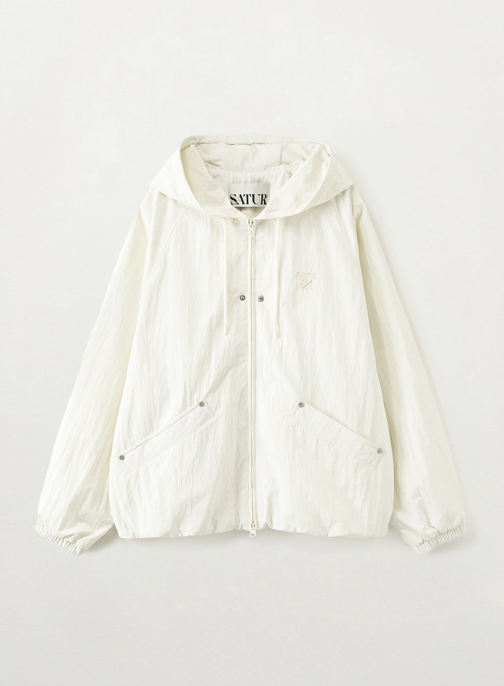 [satur] Light Weight Hood Jacket - Cream