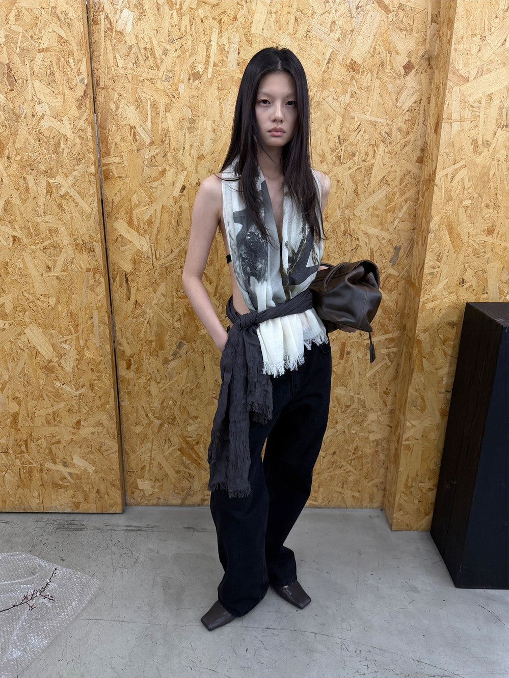 Low Classic Wool Scarf Cream
