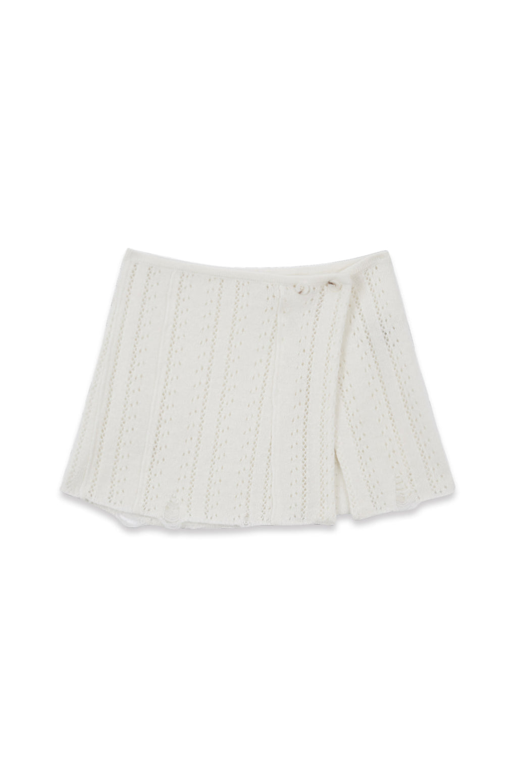 [matinkim] PUNCHING WRAP MINI SKIRT IN IVORY