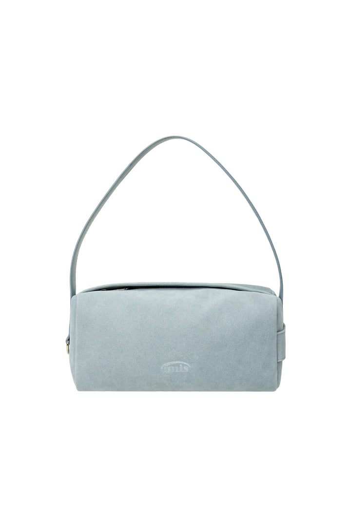 Emis Suede Block Tote Bag-Ash Blue
