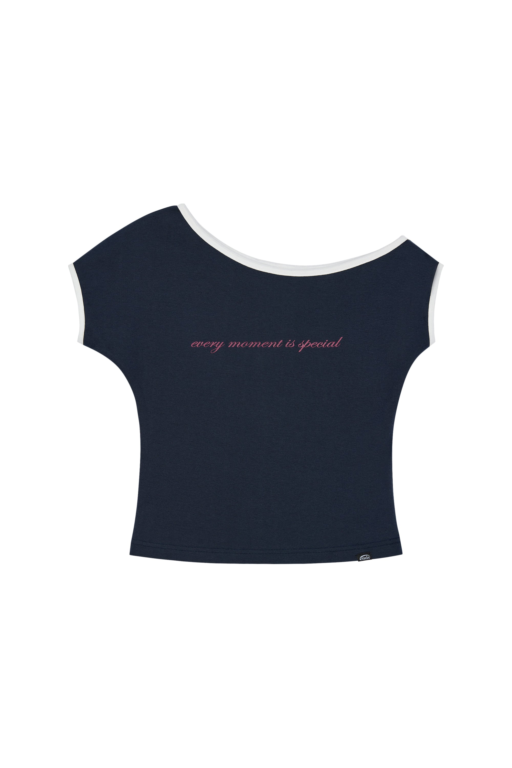 ONE SHOULDER TOP-NAVY
