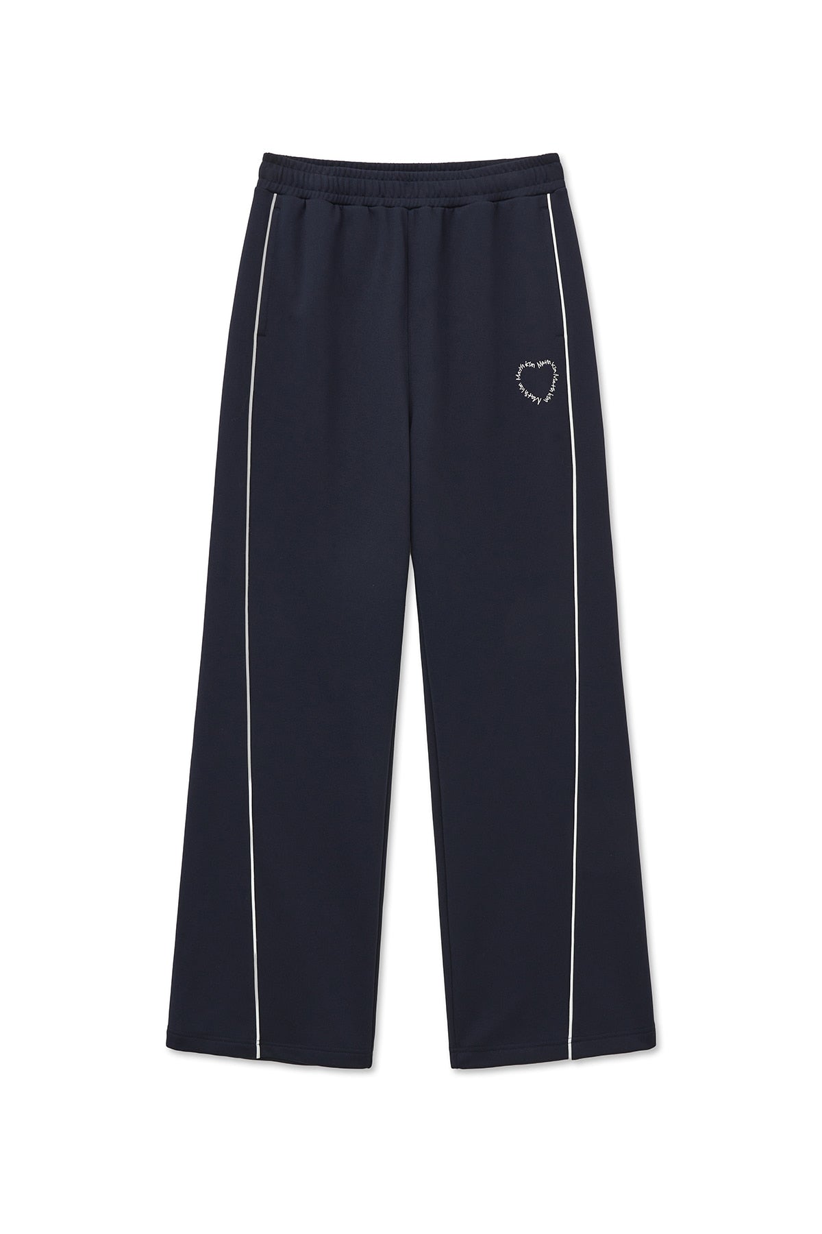 [matinkim] HEART LOGO TRACK PANTS IN NAVY