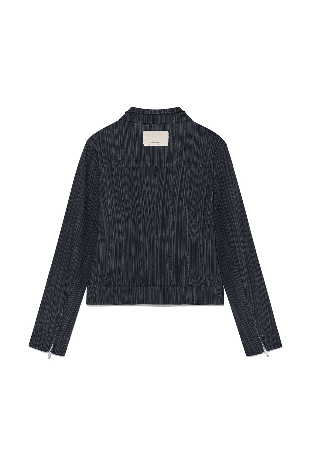 [matinkim] CUT OUT SLIM ZIP UP JUMPER IN CHARCOAL