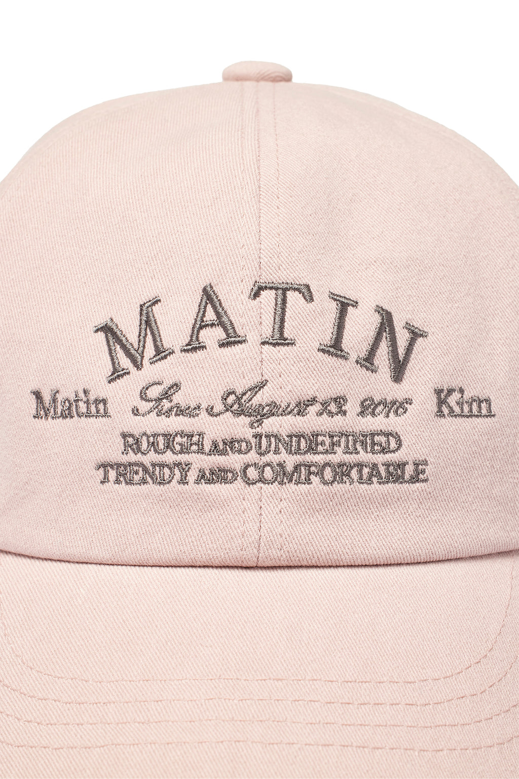 [matinkim] LETTERING FLAT BRIM CAP IN PINK