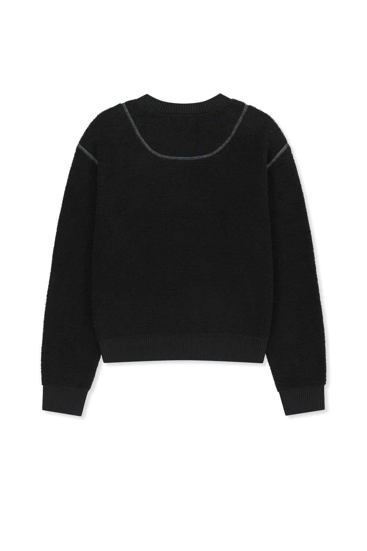 Matinkim Boucle Texture Knit Pullover IN Black