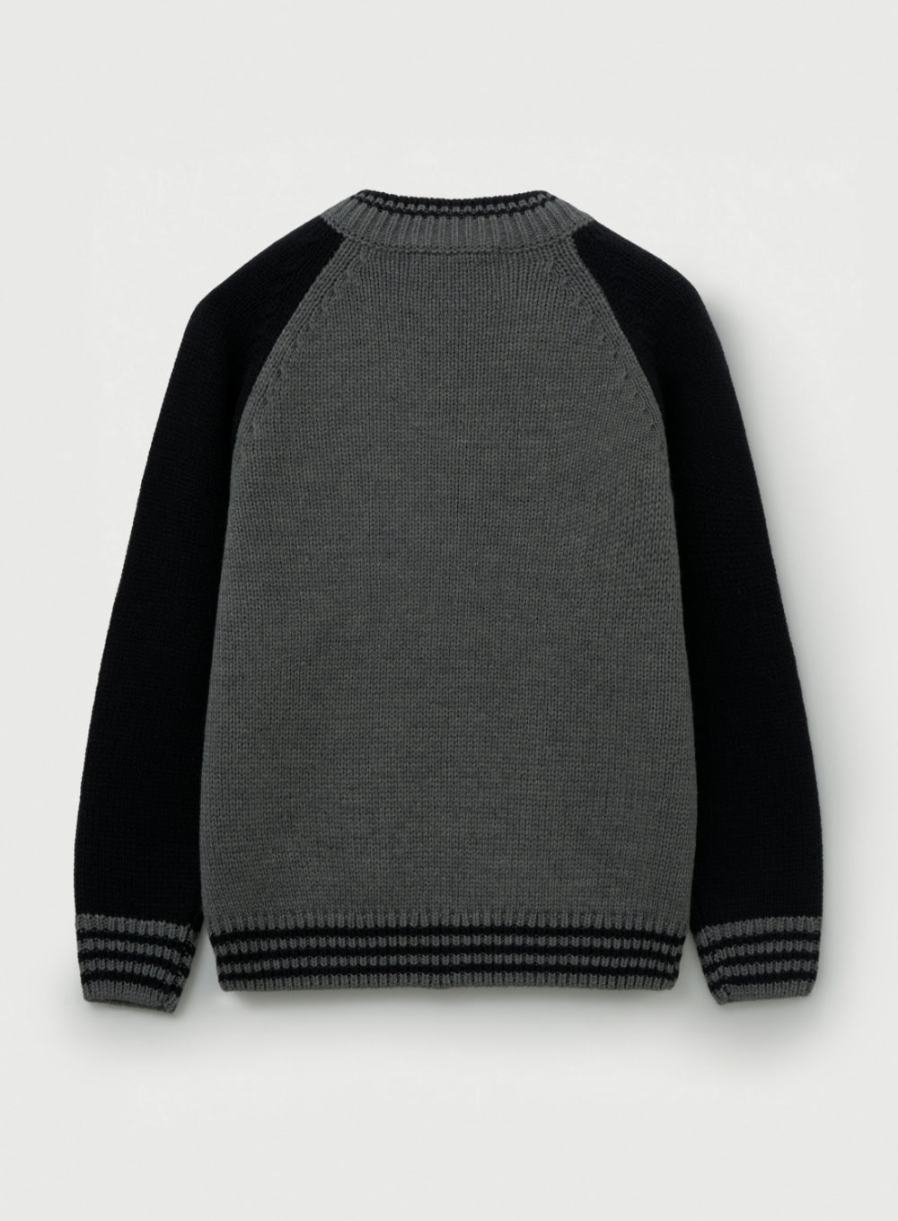 [satur] Knit Varsity Jacket - Charcoal
