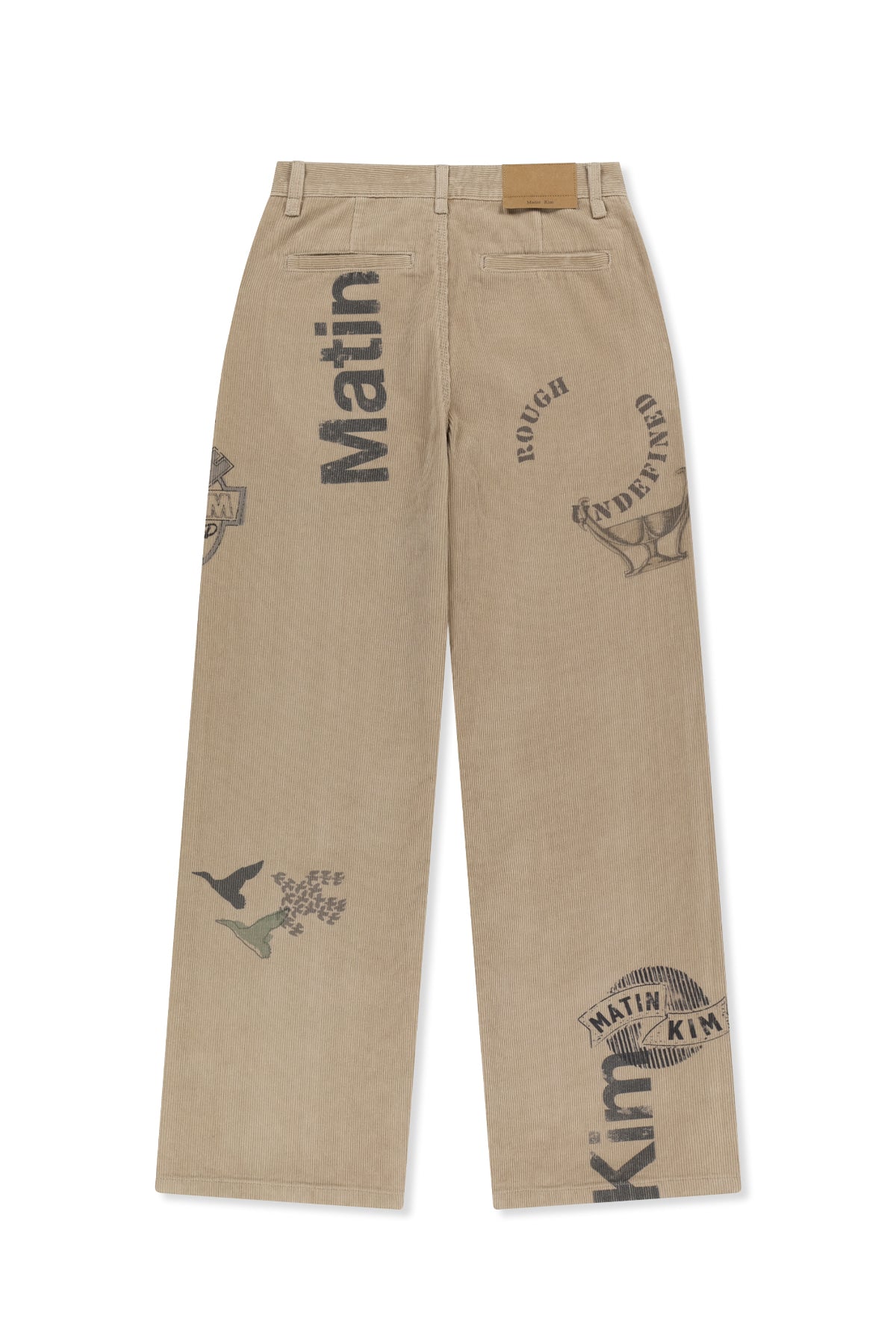 Matinkim Matin Graphic Corduroy Pants IN Beige