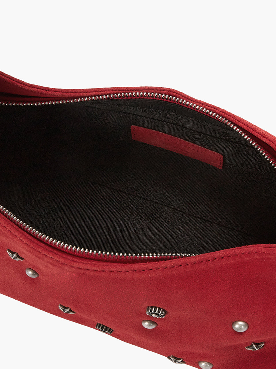 Margesherwood Halter Hobo red studded suede