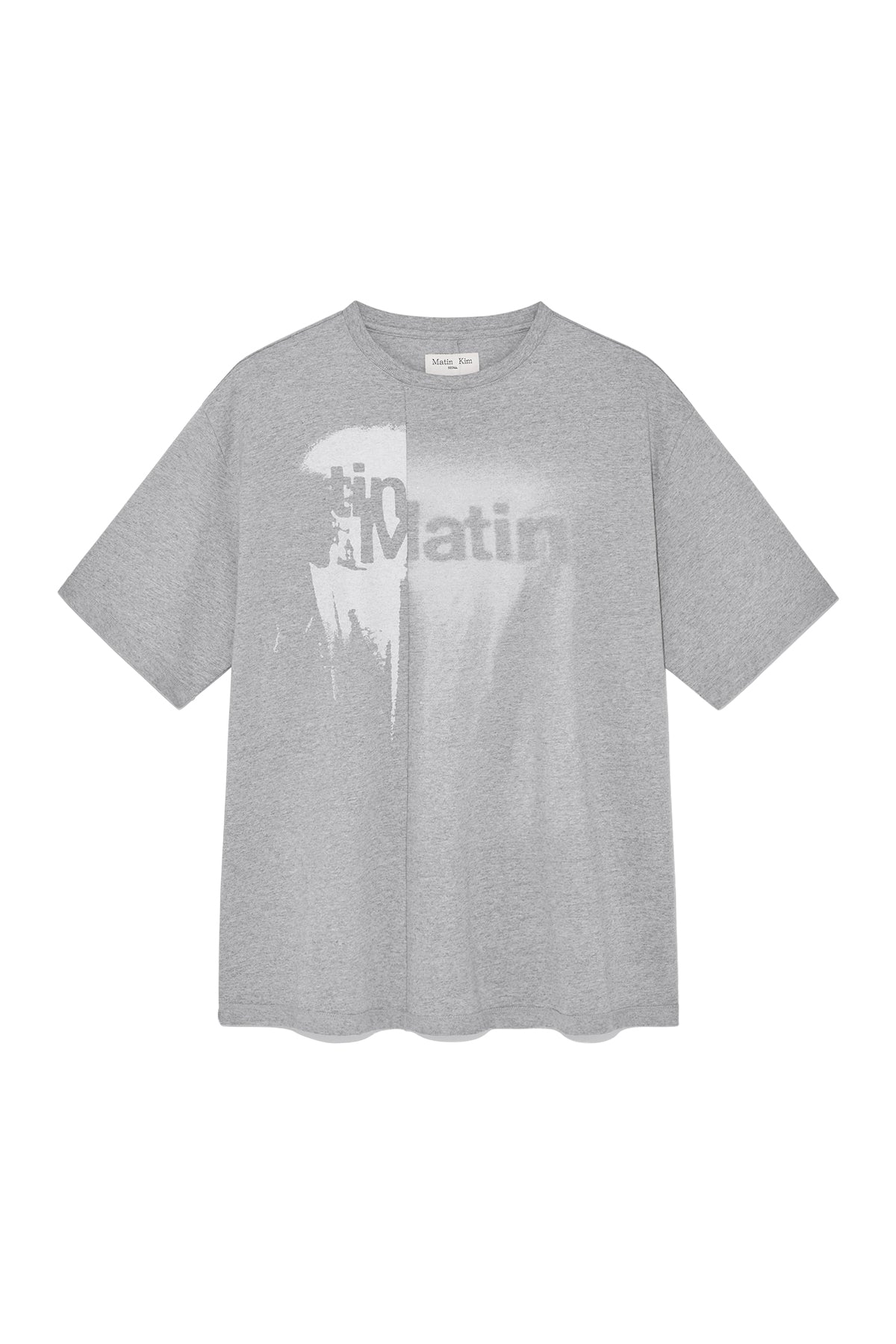 Matinkim Unbalance Printing Top For Men IN Grey
