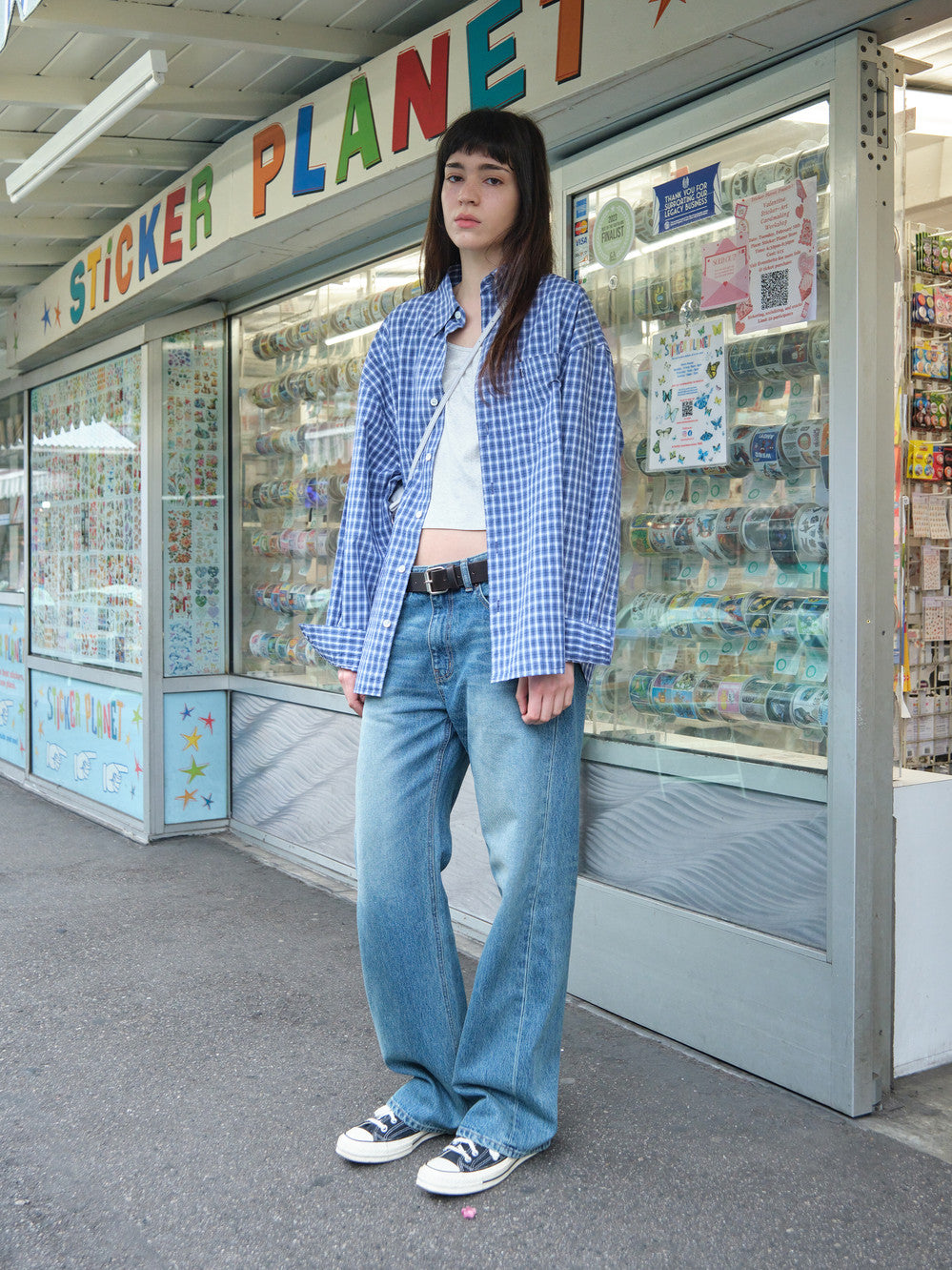 Low Classic Oversized Lc Checked Shirt Blue