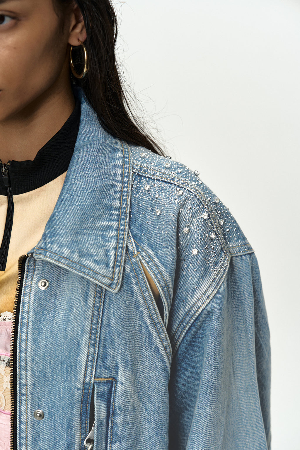 Andersson Bell Jeweled Denim Work Jacket