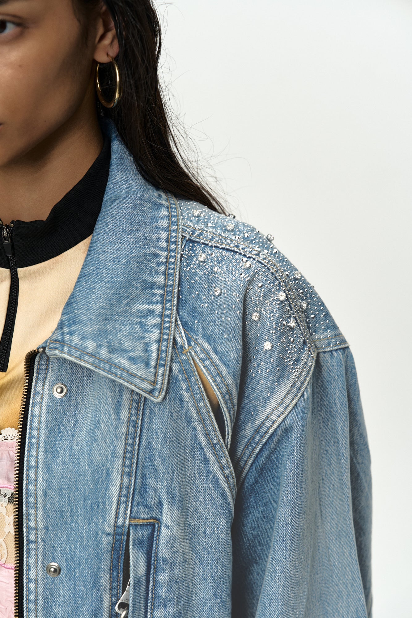 Andersson Bell Jeweled Denim Work Jacket