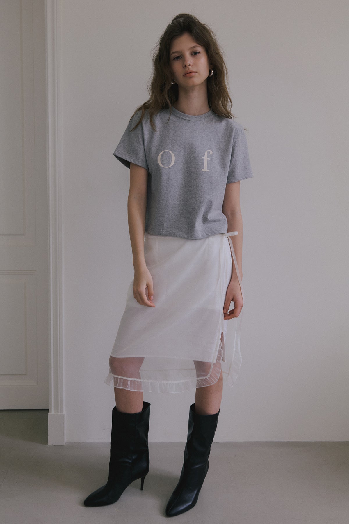 Overdueflair Sheer Layered Wrap Skirt White