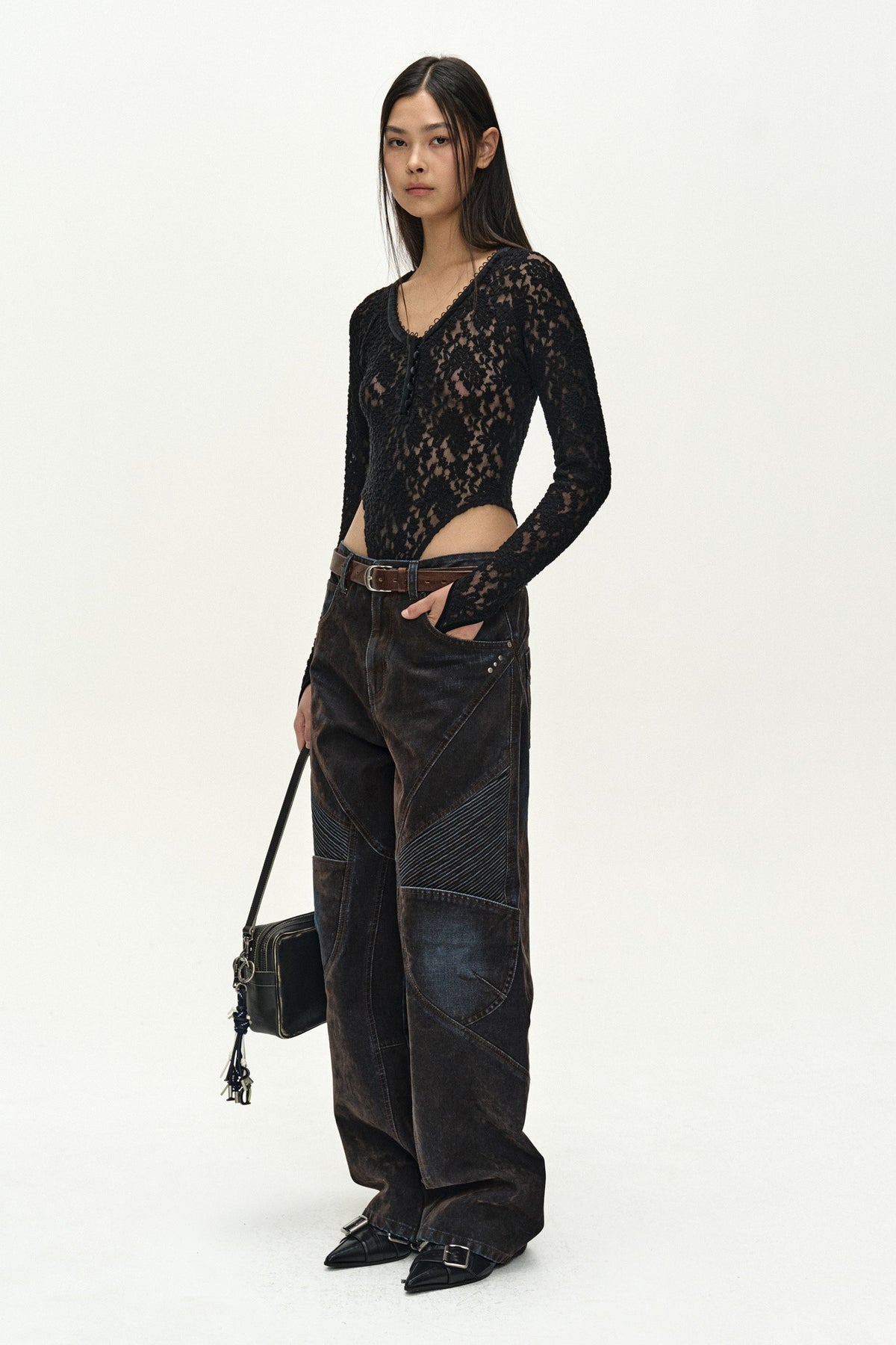Andersson Bell Lace Mesh Bodysuit