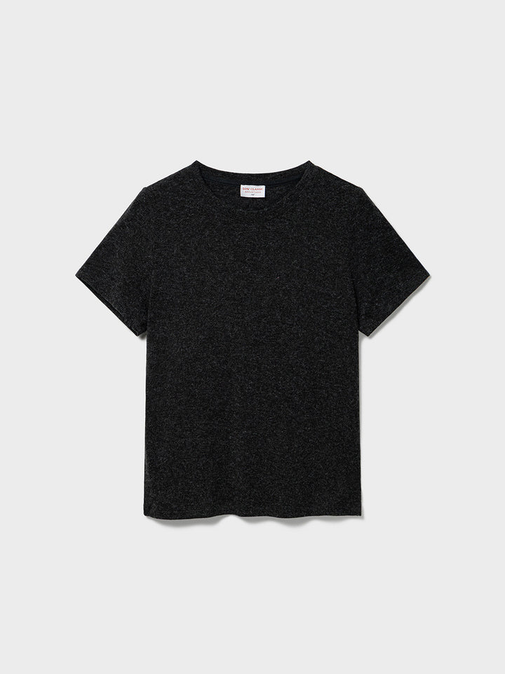 Low Classic Half Sleeve Wool Blend T-Shirts Charcoal
