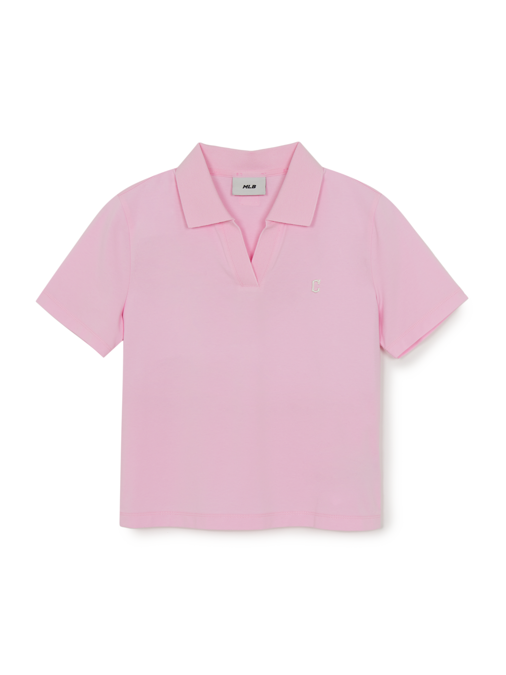 MLB Korea Women's Basic Slim Fit Crop Open Collar Polo T-Shirts
