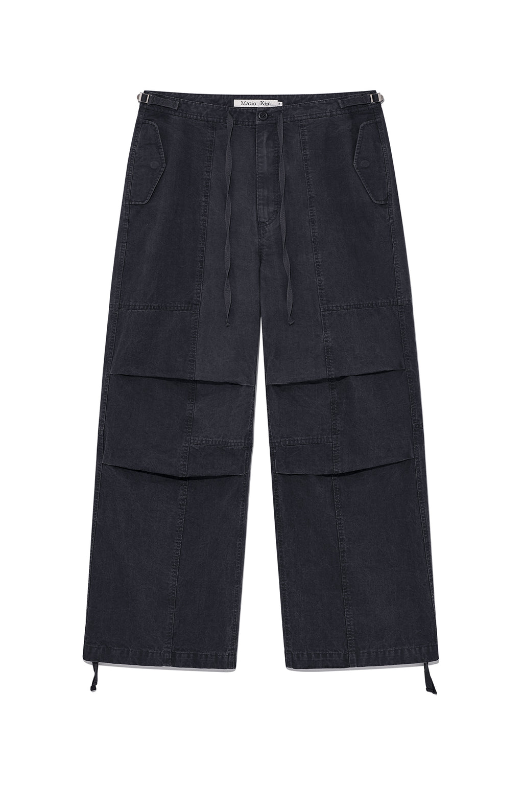 Matinkim Patch Point Washed Cotton Pants IN Charcoal